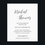シンプルバジェットモダンブライダルシャワー招待 チラシ<br><div class="desc">黒コンテンポラリー白バジェットブライダルシャワー招待チラシ書のヘッシンプルダーでヘッダーとミニマルなレイアウトを特徴エレガントとする。ブライダルシャワーモダンのスタイルに合ったデザイン。注意：封筒は含まれていない。</div>