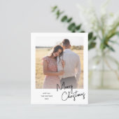 シンプルバジェット写真クリスマスホリデーカード (スタンド正面)