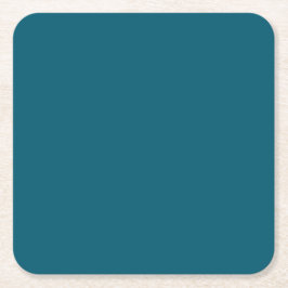 シンプルバジェット無地のカラーティール（緑がかった色） スクエアペーパーコースター