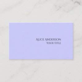 シンプルバジェット無地の1色ペリモダンンクル 名刺