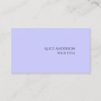 シンプルバジェット無地の1色ペリモダンンクル 名刺