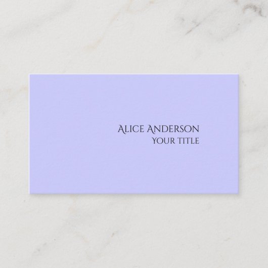 シンプルバジェット無地の1色ペリモダンンクル 名刺 (正面)