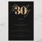 シンプルバジェット黒金ゴールド30th誕生日パーティー (正面)