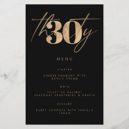 シンプルバジェット黒金ゴールド30th誕生日パーティー