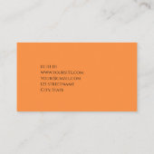 シンプルバジェット1色オ無地のレモダンンジ 名刺 (裏面)