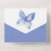 シンプルバタフライお祝いオブライフ オールインワン招待状 (裏面)