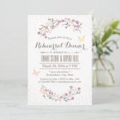 シンプルバタフライ&フラワーガーデンリハーサルディナー 招待状 (スタンド正面)