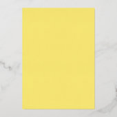 シンプルバターイエローザデイトフォイル招待状 箔招待状 (裏面)