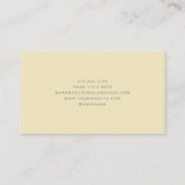 シンプルバターイエロー 名刺 (裏面)
