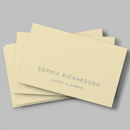 シンプルバターイエロー 名刺