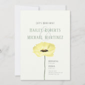 シンプルバターナッツポピーリハーサルディナー招待状 招待状 (正面)