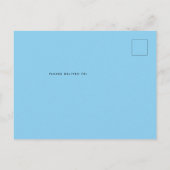 シンプルバックヤードベビーQ BBQシャワーブルー招待状 ポストカード (裏面)