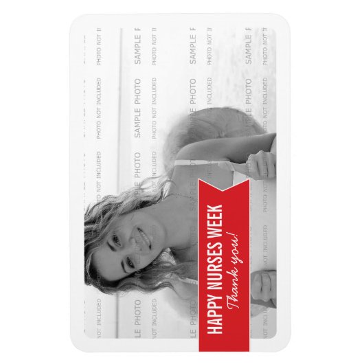 シンプルバナーナース週間フォトマグネット | 4 x 6 マグネット (縦)