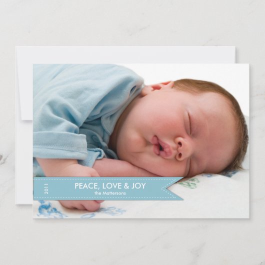 シンプルバナーフォトホリデーカード シーズンカード (正面)