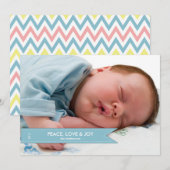 シンプルバナーフォトホリデーカード シーズンカード (正面/裏面)