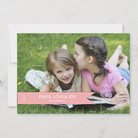 シンプルバナーフォトホリデーカード シーズンカード (正面)