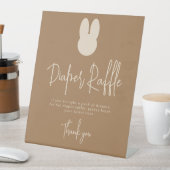 シンプルバニーおむつラッフルゲーム 台座サイン (インサイチュ)