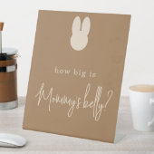 シンプルバニーお母さんの腹の大きさ 台座サイン (インサイチュ)