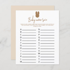 シンプルバニーベビー名レースゲーム