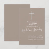 シンプルバプティスクロスベビー献身招待状 招待状 (正面/裏面)
