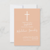 シンプルバプティスクロスベビー献身招待状 招待状 (正面)