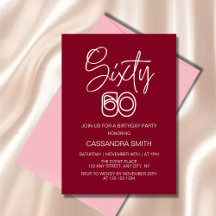 シンプルバモダンルグンディタイポグラフィ60誕生日