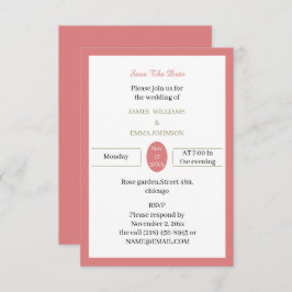 シンプルバラのカスタマイズ セーブザデート