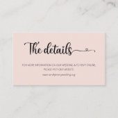 シンプルバラの結婚詳細Webサイトのエンクロージャカード エンクロージャーカード (正面)