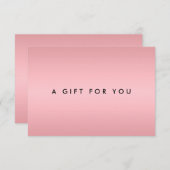 シンプルバラエレガント金ゴールドギフト証明書 (正面/裏面)