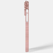 シンプルバラエレガント金ゴールドグリッタードリップ名前をカスタムする Case-Mate iPhoneケース (裏面 / 左)