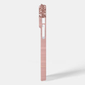 シンプルバラエレガント金ゴールドグリッタードリップ名前をカスタムする Case-Mate iPhoneケース (裏面 / 左)