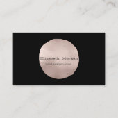シンプルバラエレガント金ゴールドサークルブラック 名刺 (正面)