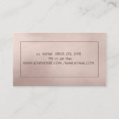 シンプルバラエレガント金ゴールドサークルOpal 名刺 (裏面)