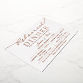 シンプルバラエレガント金ゴールドリハーサルディナーディナー 箔招待状 (回転した状態)