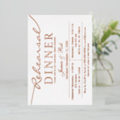 シンプルバラエレガント金ゴールドリハーサルディナーディナー 箔招待状 (立ち正面)