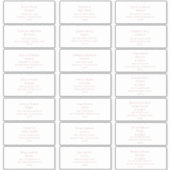 シンプルバラエレガント金ゴールド住所 シール (正面)