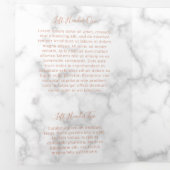 シンプルバラエレガント金ゴールド大理石3折パンフレット 三つ折りカード (内部最初)