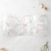 シンプルバラエレガント金ゴールド大理石3折パンフレット 三つ折りカード (内部)