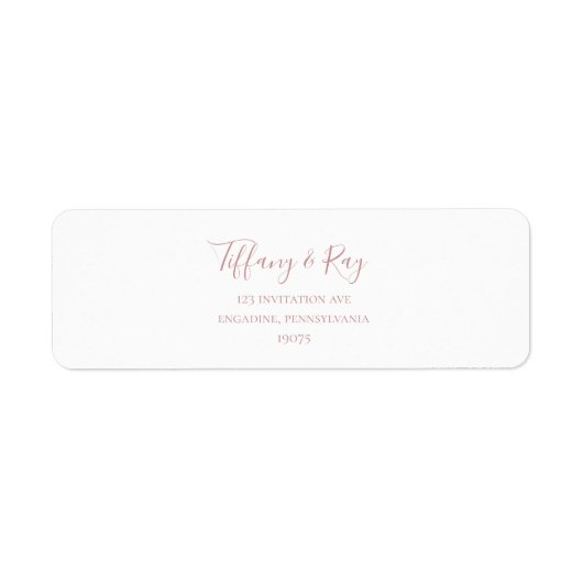 シンプルバラエレガント金ゴールド差出人住所ラベル ラベル (正面)