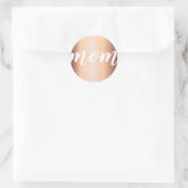 シンプルバラエレガント金ゴールド母の日ステッカー ラウンドシール (バッグ)