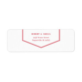 シンプルバラカスタマイズ差出人住所 ラベル