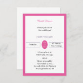 シンプルバラカスタムブライダルシャワー 招待状 (正面/裏面)