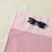 シンプルバラグラデーショストライプン名前をカスタムする ビーチタオル (インサイチュ)