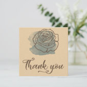 シンプルバラサンキューカード (スタンド正面)