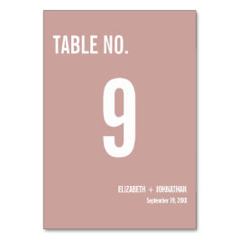 シンプルバラタイポグラフィ結婚のテーブル番号 テーブルナンバー