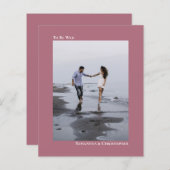 シンプルバラバジェット結婚ズ写真招待状 (正面/裏面)