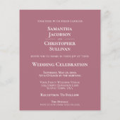 シンプルバラバジェット結婚ズ写真招待状 (裏面)