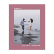 シンプルバラバジェット結婚ズ写真招待状