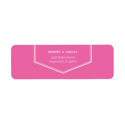 シンプルバラパーソナライズされた差出人住所 ラベル (正面)