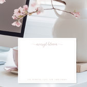 シンプルバラパーソナライズされた文房具 ノートカード